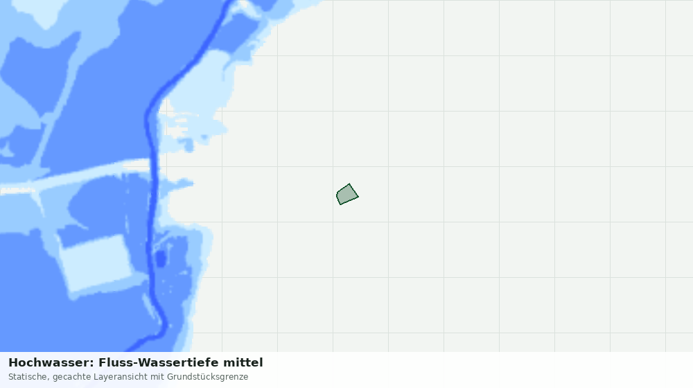 Statische Kartenansicht: Hochwasser: Fluss-Wassertiefe mittel