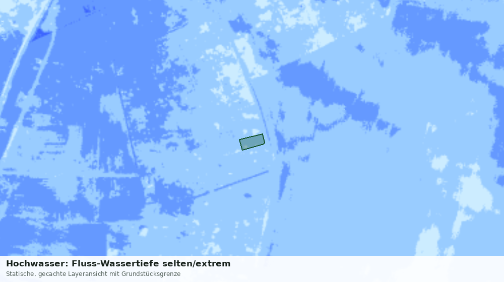 Statische Kartenansicht: Hochwasser: Fluss-Wassertiefe selten/extrem