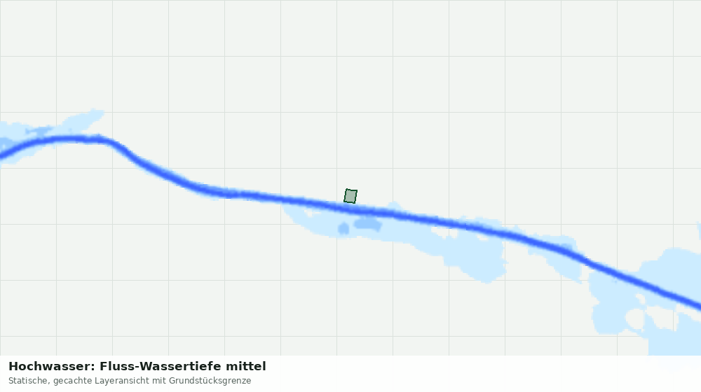Statische Kartenansicht: Hochwasser: Fluss-Wassertiefe mittel