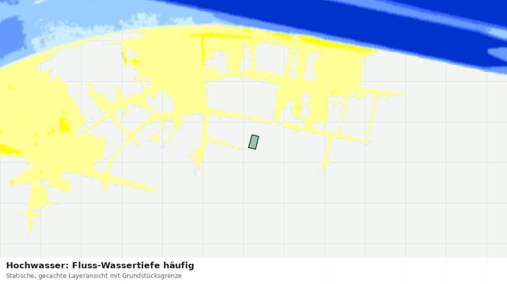 Statische Kartenansicht: Hochwasser: Fluss-Wassertiefe häufig