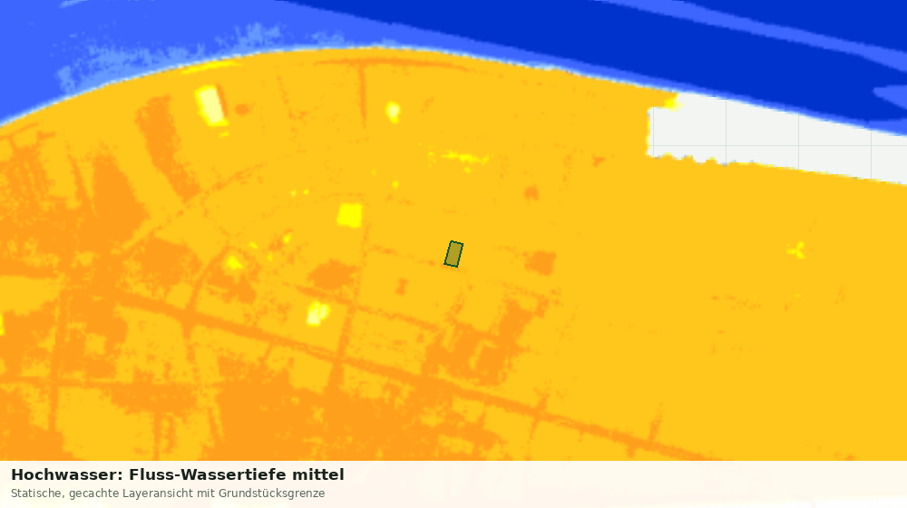 Statische Kartenansicht: Hochwasser: Fluss-Wassertiefe mittel