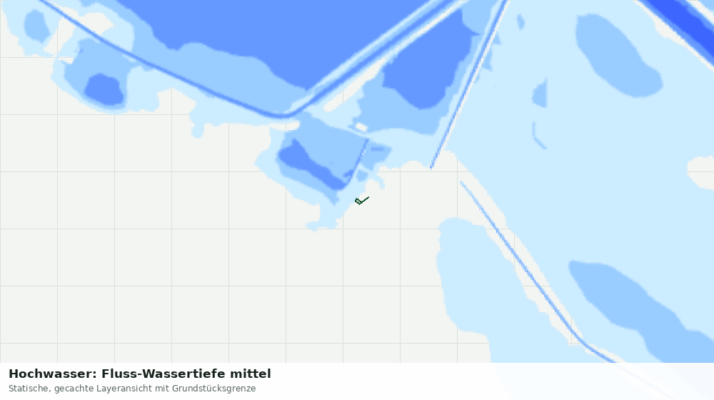 Statische Kartenansicht: Hochwasser: Fluss-Wassertiefe mittel