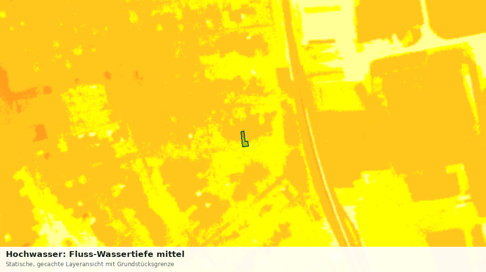 Statische Kartenansicht: Hochwasser: Fluss-Wassertiefe mittel