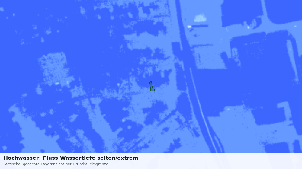 Statische Kartenansicht: Hochwasser: Fluss-Wassertiefe selten/extrem