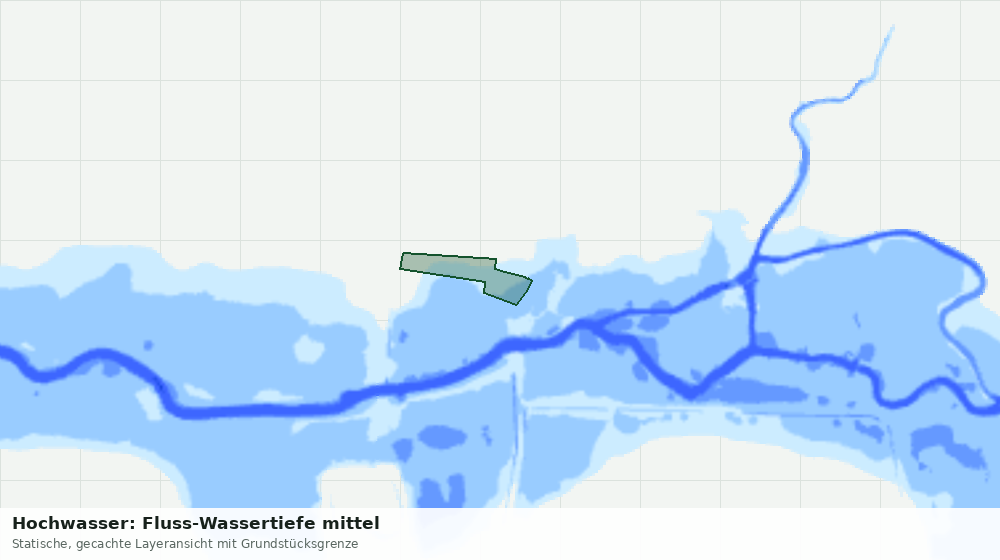 Statische Kartenansicht: Hochwasser: Fluss-Wassertiefe mittel