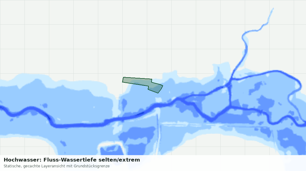 Statische Kartenansicht: Hochwasser: Fluss-Wassertiefe selten/extrem
