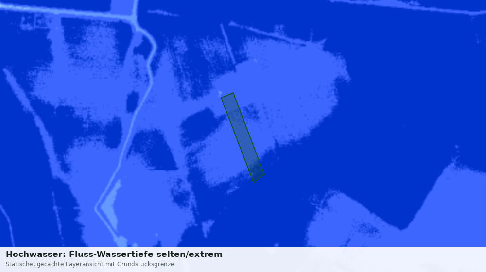 Statische Kartenansicht: Hochwasser: Fluss-Wassertiefe selten/extrem