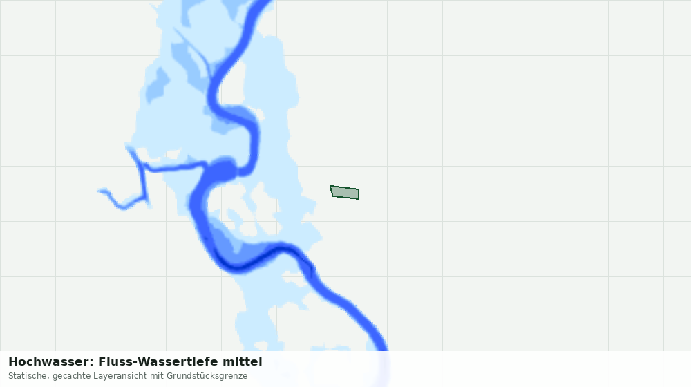 Statische Kartenansicht: Hochwasser: Fluss-Wassertiefe mittel