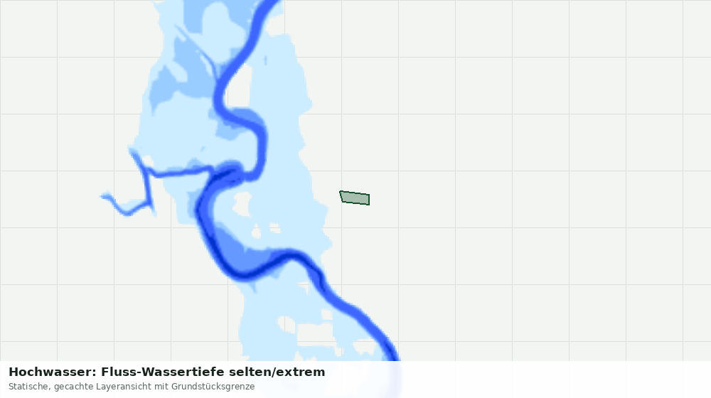 Statische Kartenansicht: Hochwasser: Fluss-Wassertiefe selten/extrem