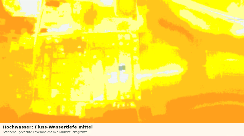 Statische Kartenansicht: Hochwasser: Fluss-Wassertiefe mittel