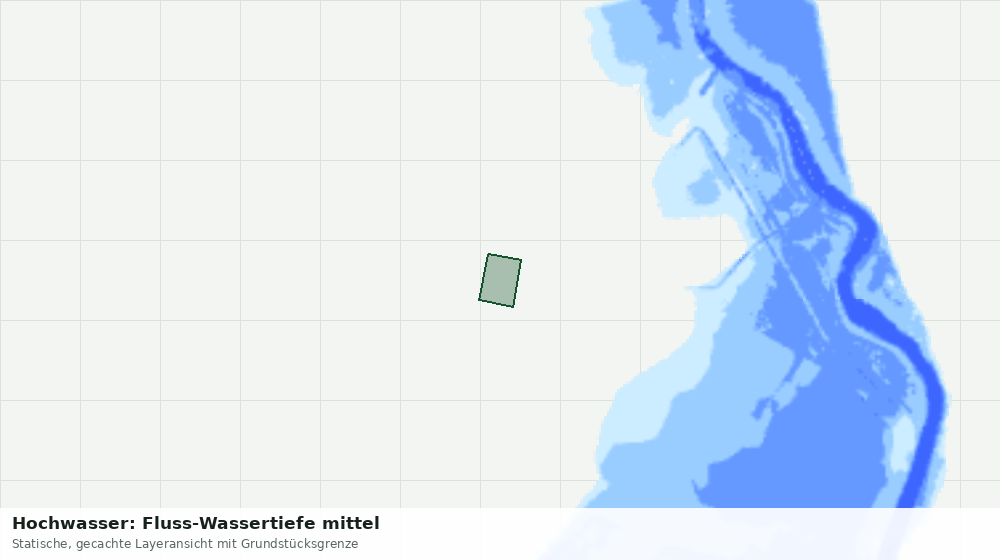 Statische Kartenansicht: Hochwasser: Fluss-Wassertiefe mittel