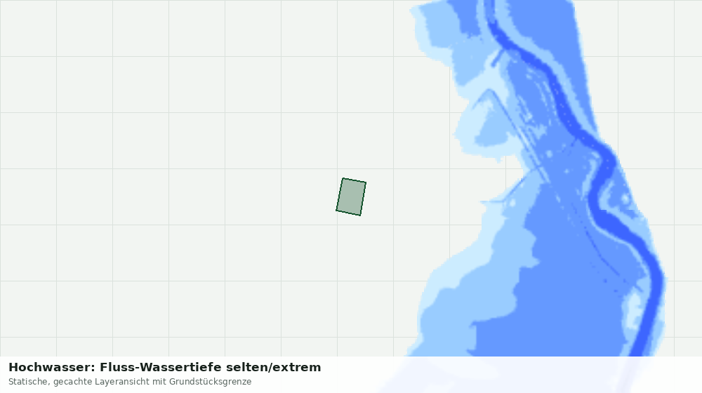 Statische Kartenansicht: Hochwasser: Fluss-Wassertiefe selten/extrem