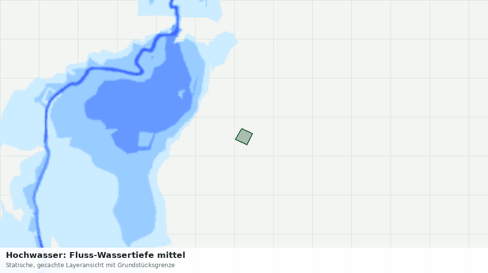 Statische Kartenansicht: Hochwasser: Fluss-Wassertiefe mittel