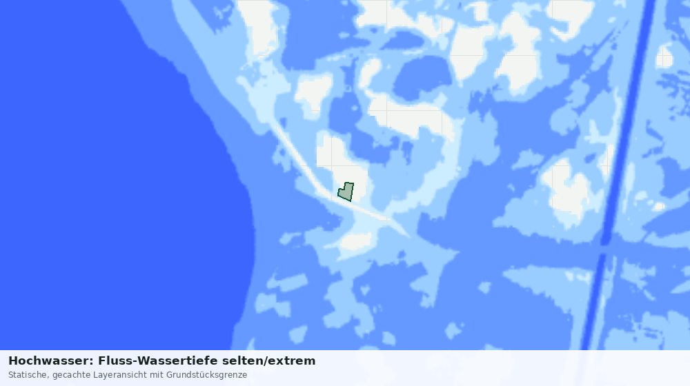 Statische Kartenansicht: Hochwasser: Fluss-Wassertiefe selten/extrem