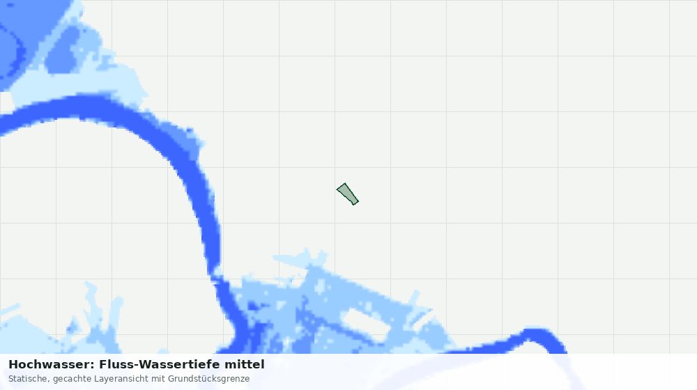 Statische Kartenansicht: Hochwasser: Fluss-Wassertiefe mittel
