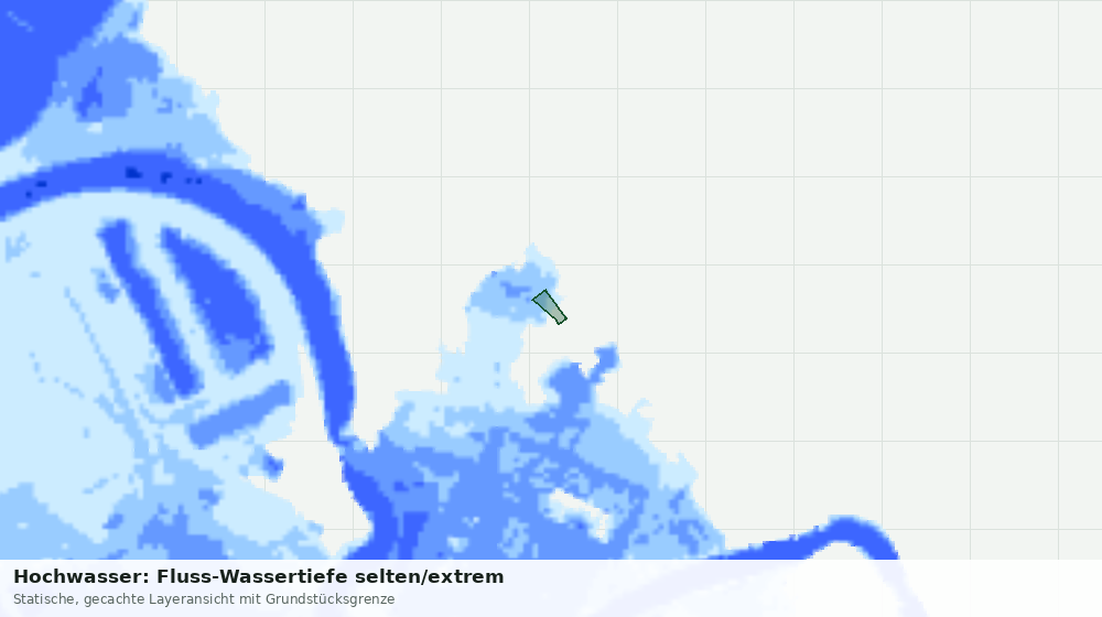 Statische Kartenansicht: Hochwasser: Fluss-Wassertiefe selten/extrem