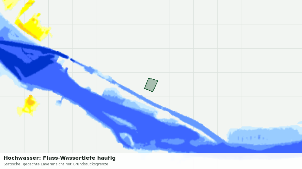 Statische Kartenansicht: Hochwasser: Fluss-Wassertiefe häufig
