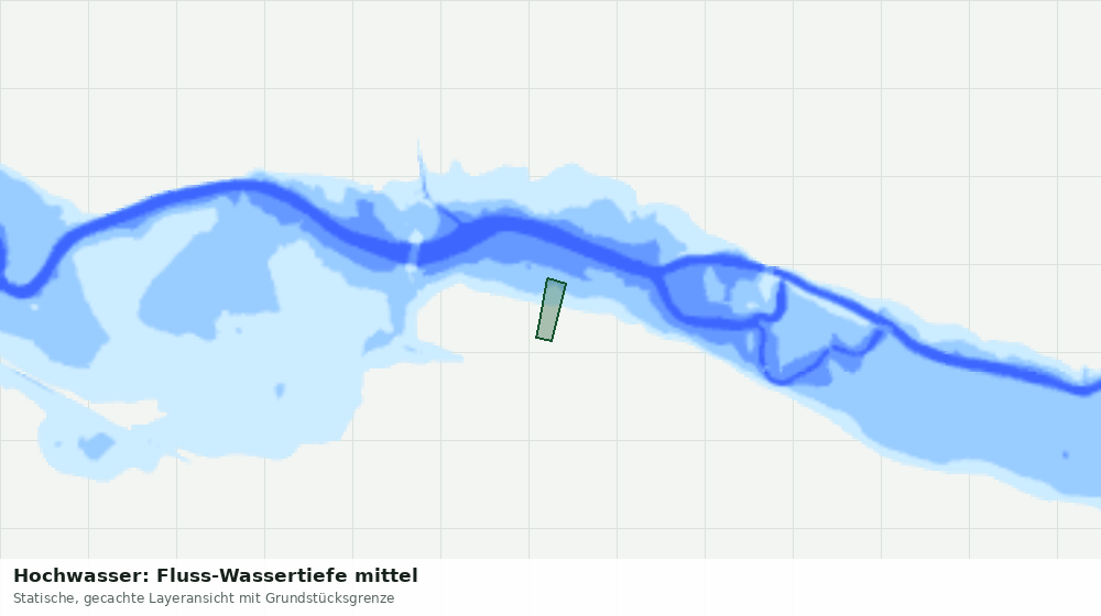 Statische Kartenansicht: Hochwasser: Fluss-Wassertiefe mittel
