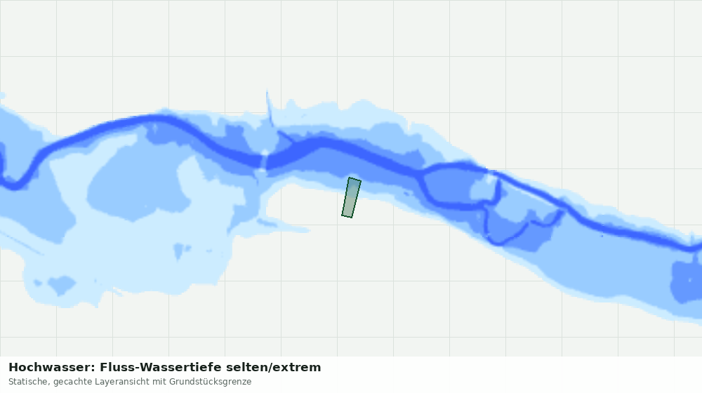 Statische Kartenansicht: Hochwasser: Fluss-Wassertiefe selten/extrem