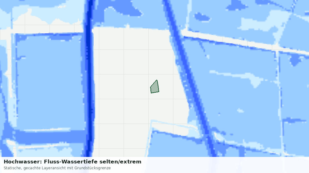 Statische Kartenansicht: Hochwasser: Fluss-Wassertiefe selten/extrem