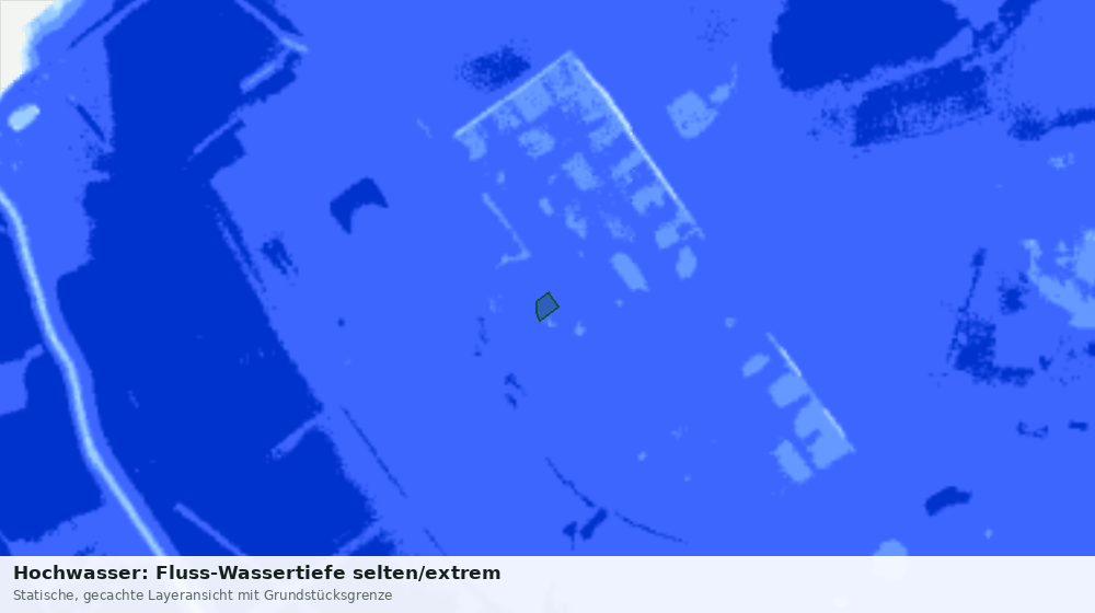 Statische Kartenansicht: Hochwasser: Fluss-Wassertiefe selten/extrem