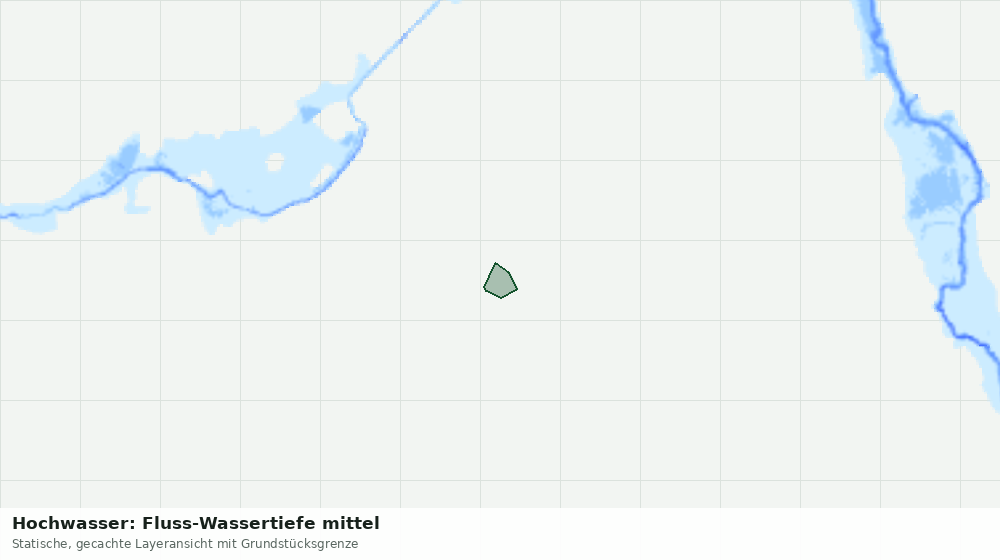 Statische Kartenansicht: Hochwasser: Fluss-Wassertiefe mittel