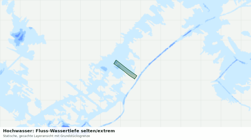 Statische Kartenansicht: Hochwasser: Fluss-Wassertiefe selten/extrem