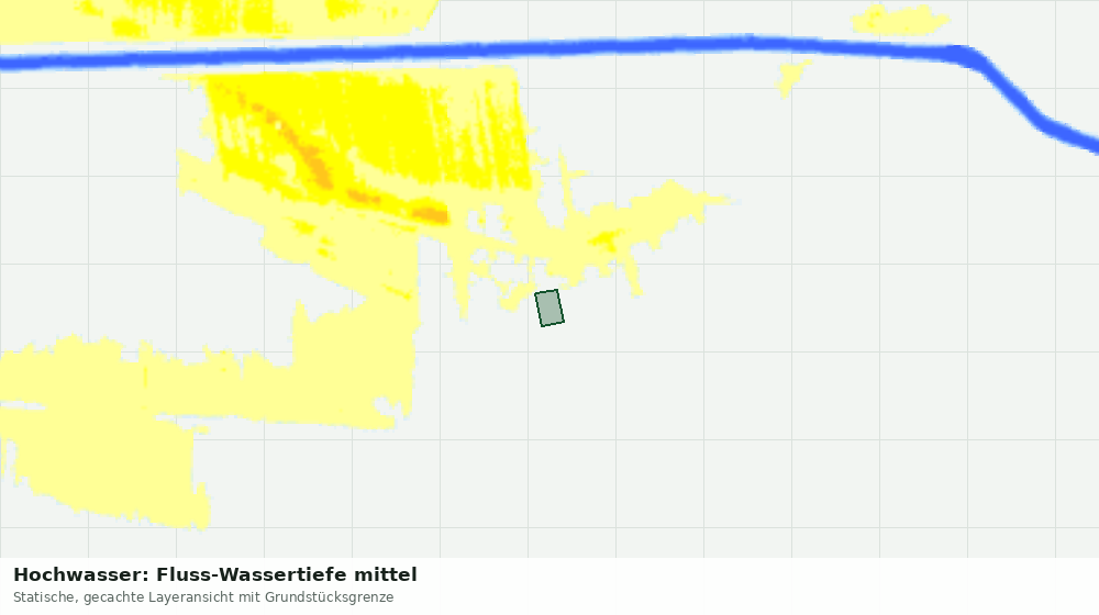 Statische Kartenansicht: Hochwasser: Fluss-Wassertiefe mittel