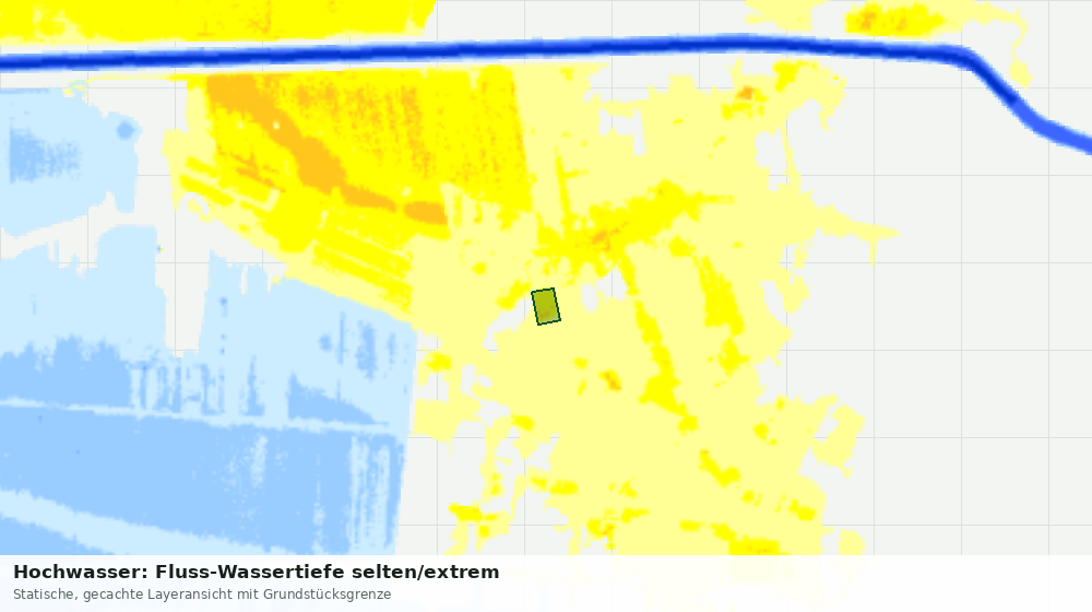 Statische Kartenansicht: Hochwasser: Fluss-Wassertiefe selten/extrem