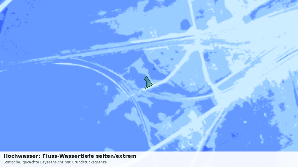 Statische Kartenansicht: Hochwasser: Fluss-Wassertiefe selten/extrem