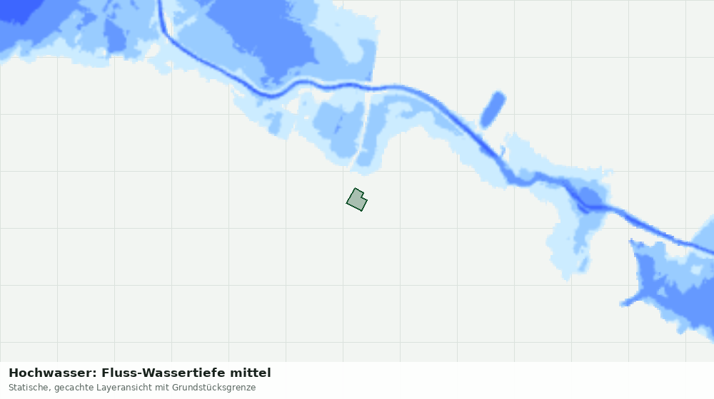 Statische Kartenansicht: Hochwasser: Fluss-Wassertiefe mittel
