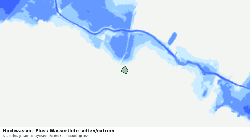 Statische Kartenansicht: Hochwasser: Fluss-Wassertiefe selten/extrem