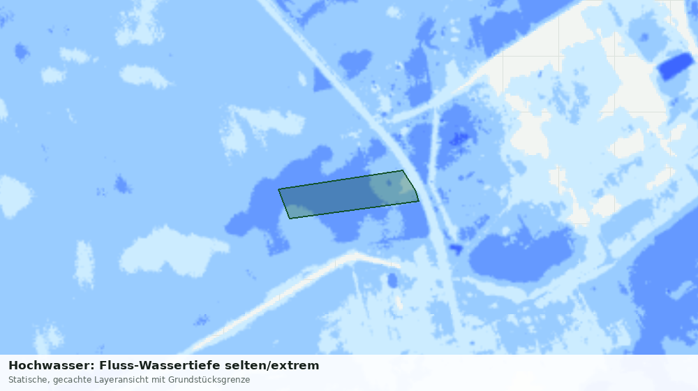 Statische Kartenansicht: Hochwasser: Fluss-Wassertiefe selten/extrem