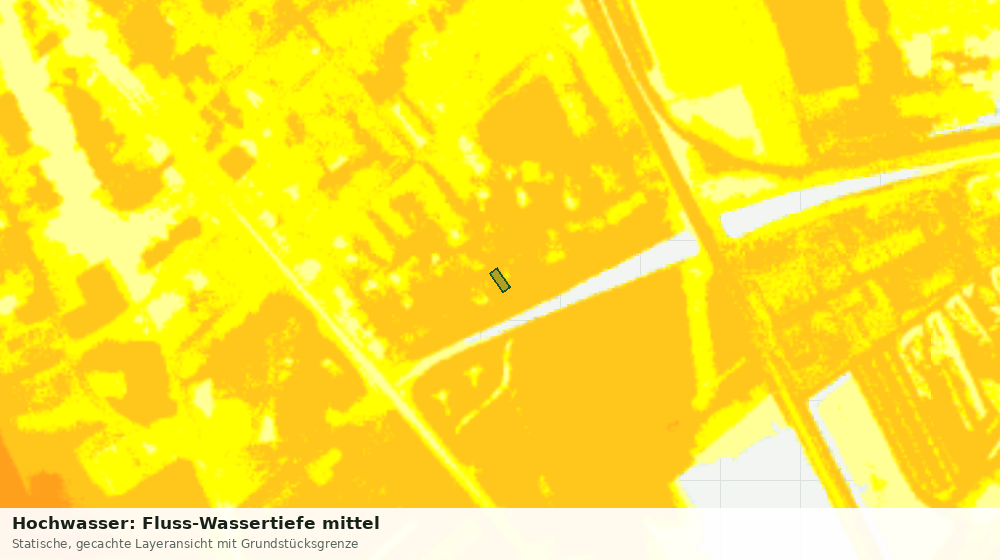Statische Kartenansicht: Hochwasser: Fluss-Wassertiefe mittel