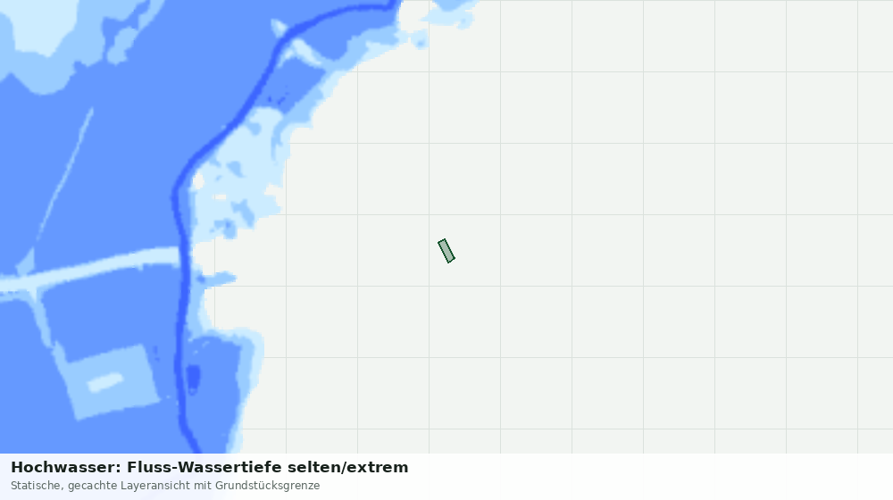 Statische Kartenansicht: Hochwasser: Fluss-Wassertiefe selten/extrem