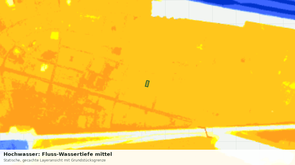 Statische Kartenansicht: Hochwasser: Fluss-Wassertiefe mittel