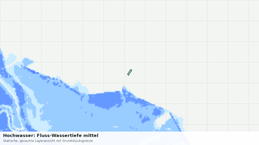 Statische Kartenansicht: Hochwasser: Fluss-Wassertiefe mittel