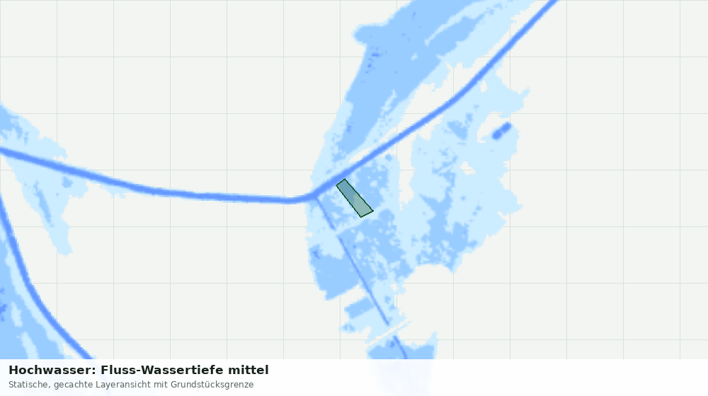 Statische Kartenansicht: Hochwasser: Fluss-Wassertiefe mittel