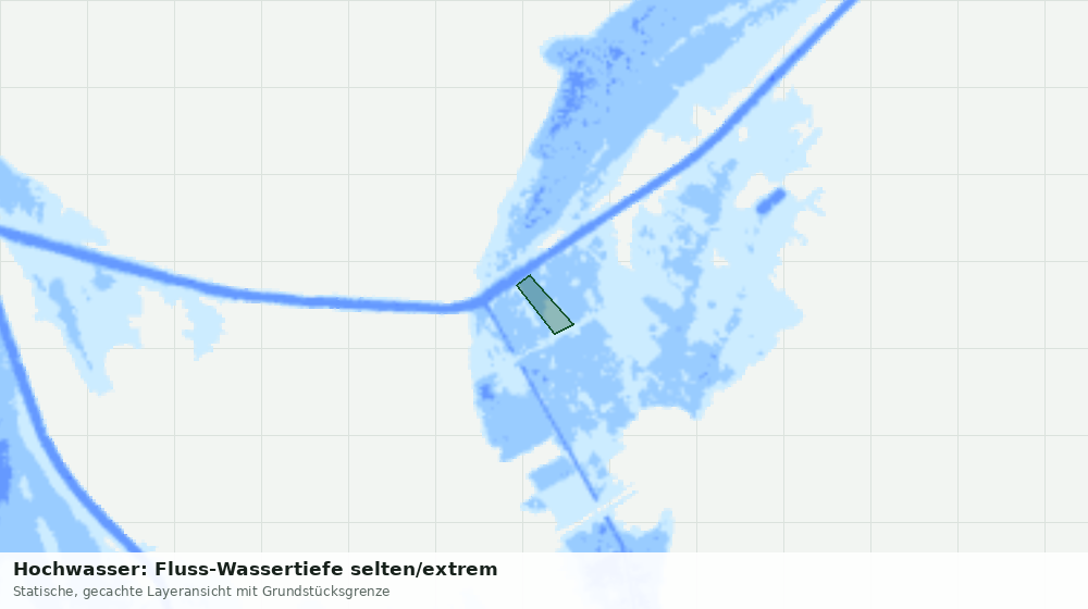 Statische Kartenansicht: Hochwasser: Fluss-Wassertiefe selten/extrem