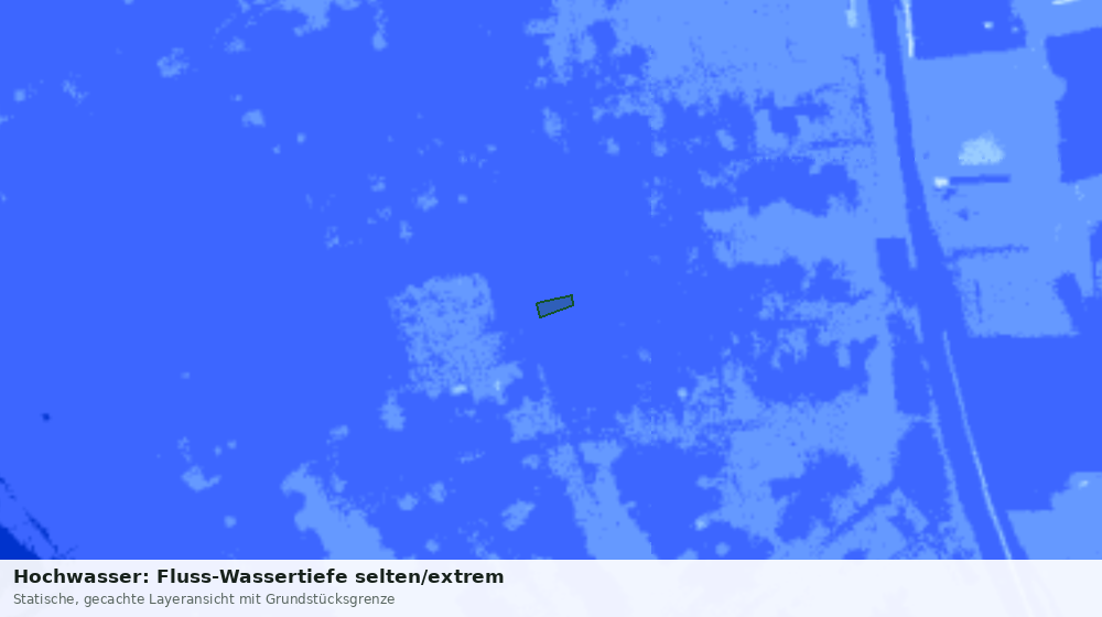 Statische Kartenansicht: Hochwasser: Fluss-Wassertiefe selten/extrem