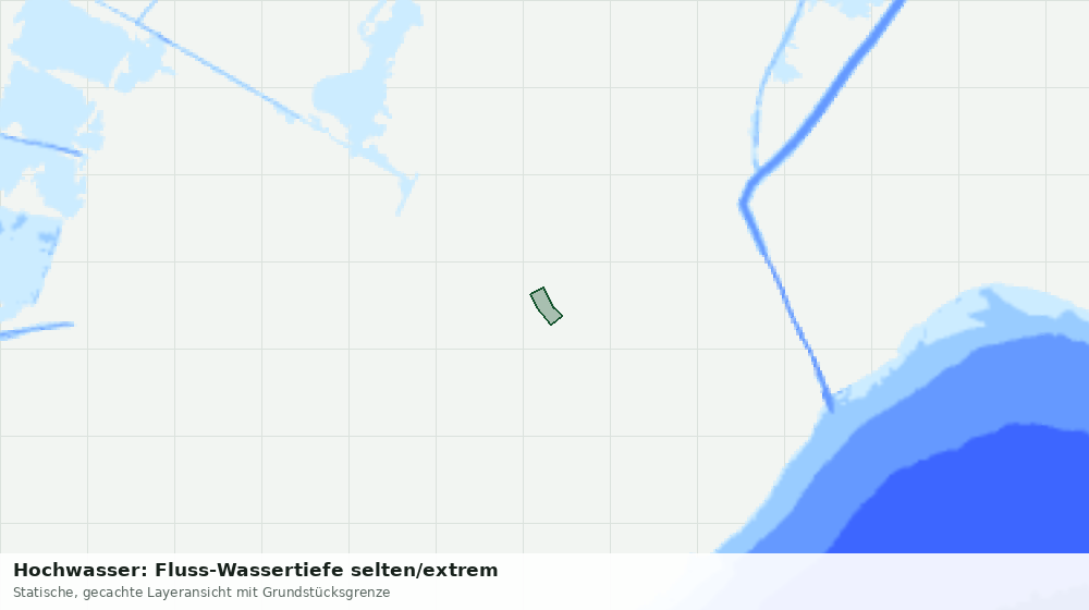 Statische Kartenansicht: Hochwasser: Fluss-Wassertiefe selten/extrem