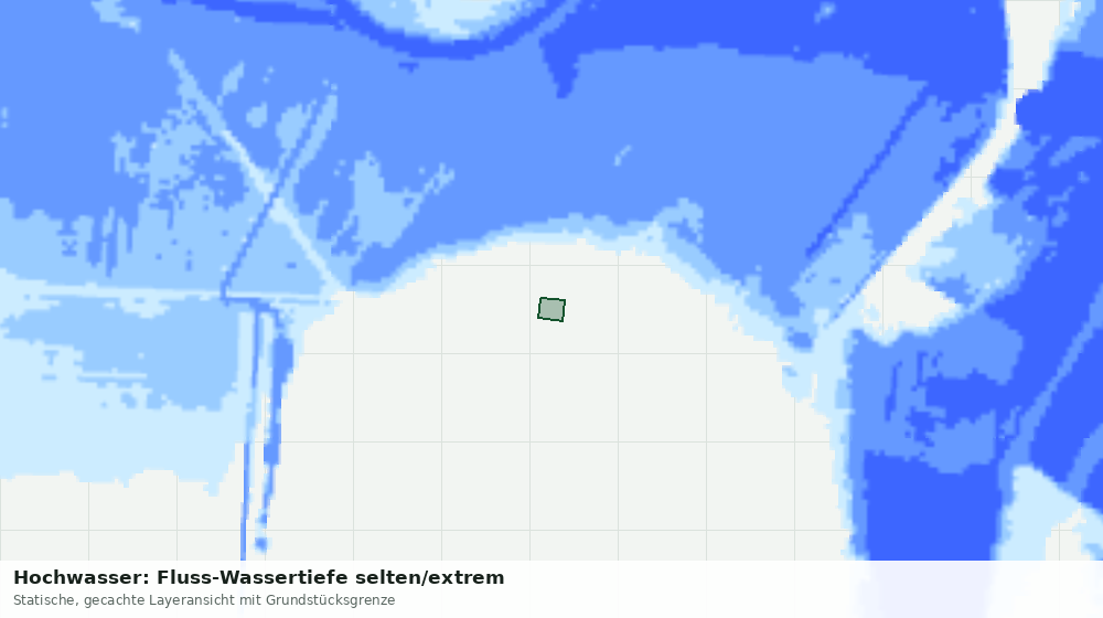 Statische Kartenansicht: Hochwasser: Fluss-Wassertiefe selten/extrem