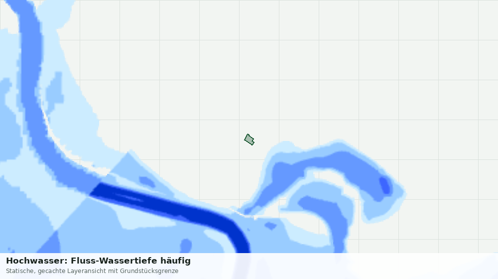 Statische Kartenansicht: Hochwasser: Fluss-Wassertiefe häufig