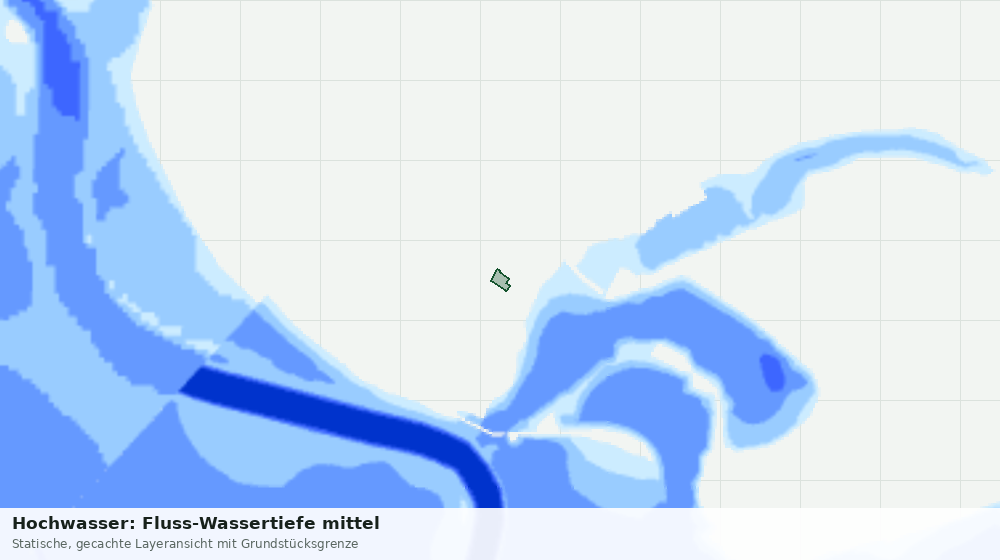 Statische Kartenansicht: Hochwasser: Fluss-Wassertiefe mittel