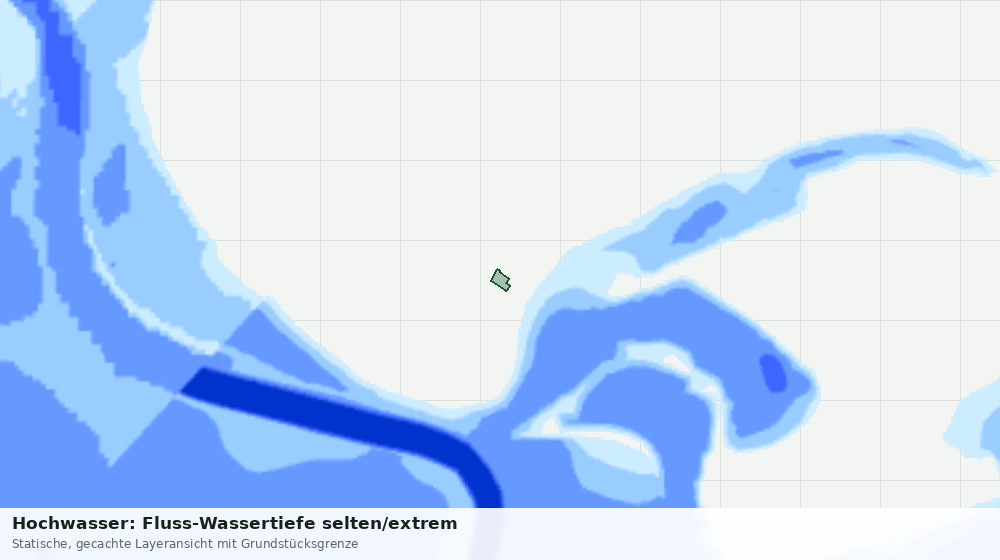 Statische Kartenansicht: Hochwasser: Fluss-Wassertiefe selten/extrem