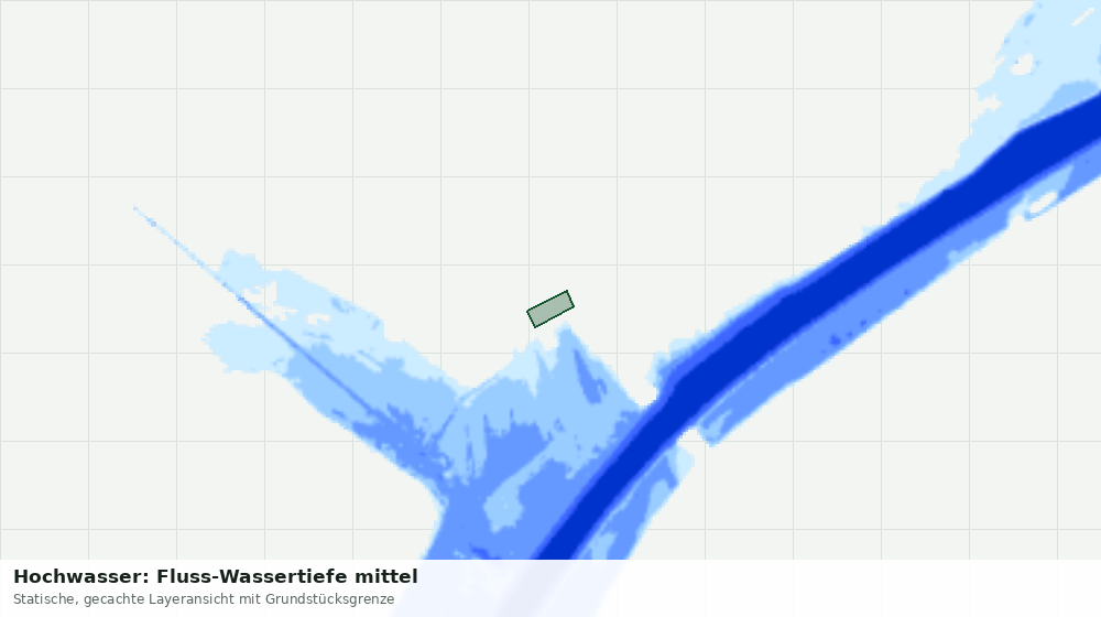 Statische Kartenansicht: Hochwasser: Fluss-Wassertiefe mittel