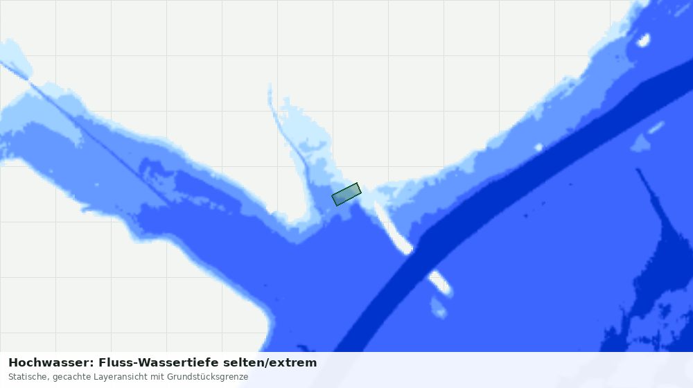 Statische Kartenansicht: Hochwasser: Fluss-Wassertiefe selten/extrem