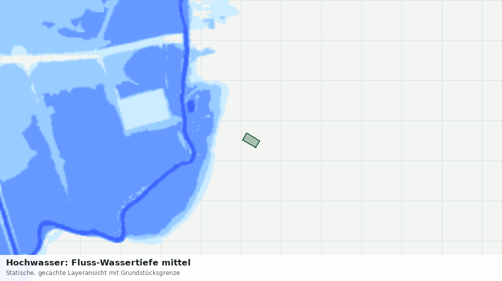 Statische Kartenansicht: Hochwasser: Fluss-Wassertiefe mittel