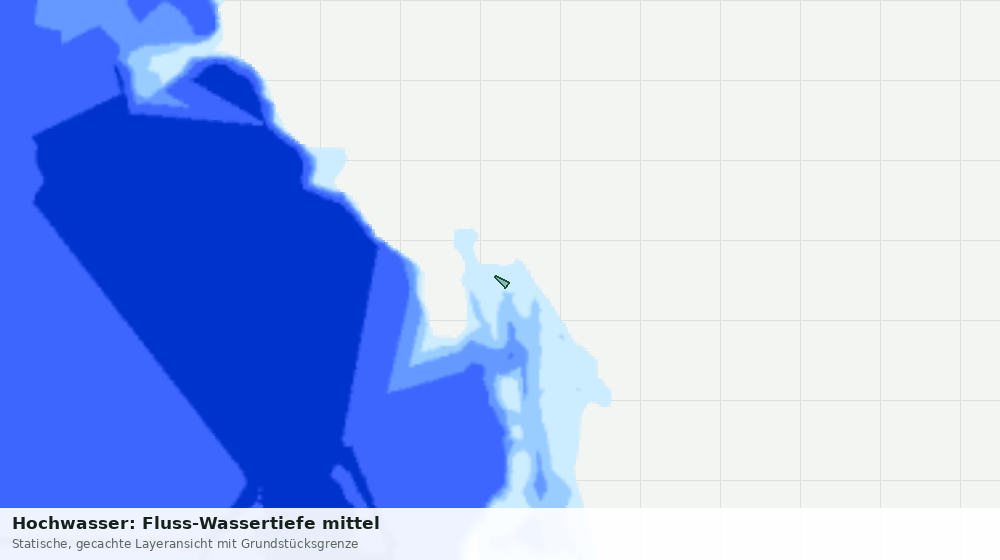 Statische Kartenansicht: Hochwasser: Fluss-Wassertiefe mittel