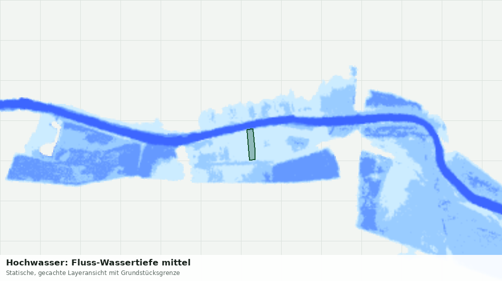 Statische Kartenansicht: Hochwasser: Fluss-Wassertiefe mittel
